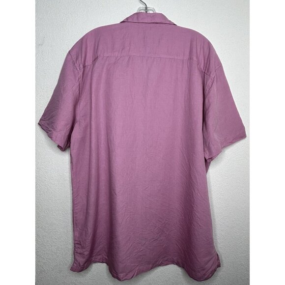Chubbies Shirt Mens Extra Large Linen Blend Loop Collar Lavender Beach Camp XL - Picture 3 of 10